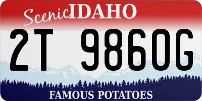 ID license plate 2T9860G