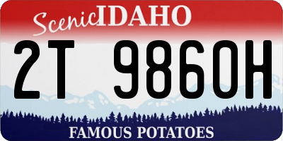 ID license plate 2T9860H