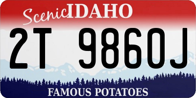 ID license plate 2T9860J