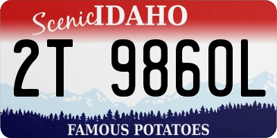 ID license plate 2T9860L