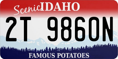 ID license plate 2T9860N