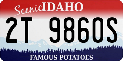 ID license plate 2T9860S