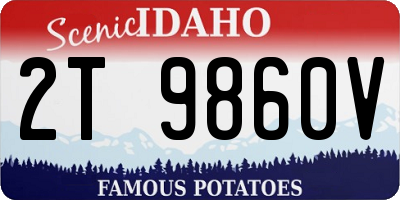 ID license plate 2T9860V