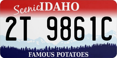 ID license plate 2T9861C