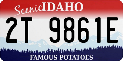 ID license plate 2T9861E