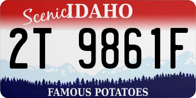 ID license plate 2T9861F