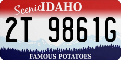 ID license plate 2T9861G