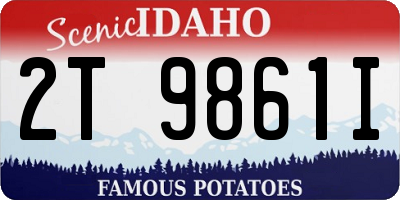 ID license plate 2T9861I