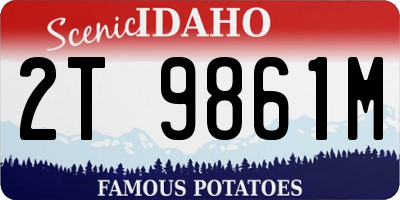 ID license plate 2T9861M