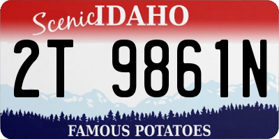 ID license plate 2T9861N