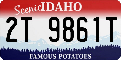 ID license plate 2T9861T