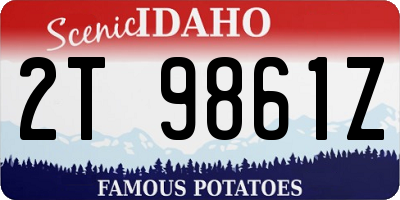 ID license plate 2T9861Z