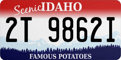 ID license plate 2T9862I