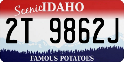 ID license plate 2T9862J