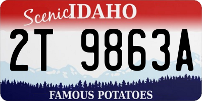 ID license plate 2T9863A