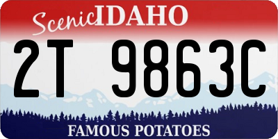 ID license plate 2T9863C