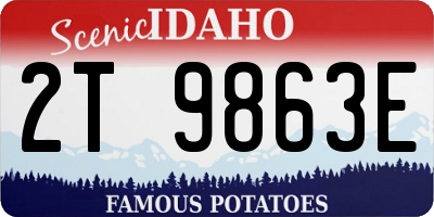 ID license plate 2T9863E