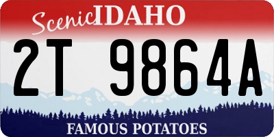 ID license plate 2T9864A