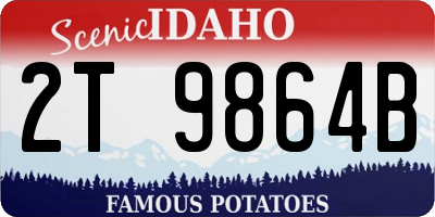 ID license plate 2T9864B