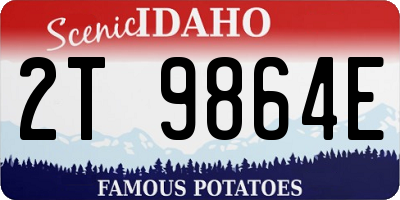 ID license plate 2T9864E