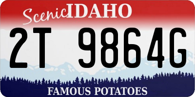 ID license plate 2T9864G