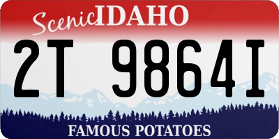 ID license plate 2T9864I