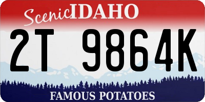 ID license plate 2T9864K