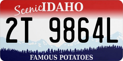 ID license plate 2T9864L