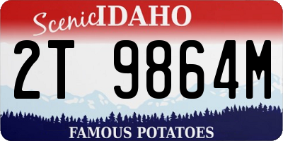 ID license plate 2T9864M