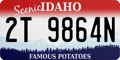 ID license plate 2T9864N