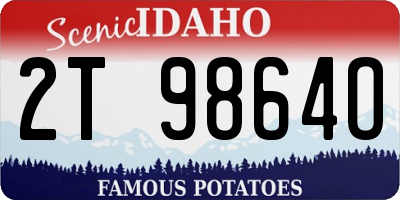 ID license plate 2T9864O