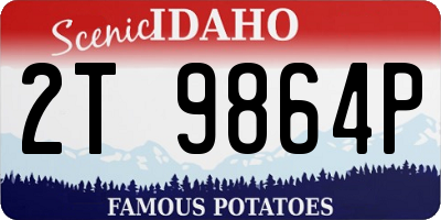 ID license plate 2T9864P