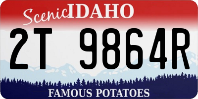 ID license plate 2T9864R