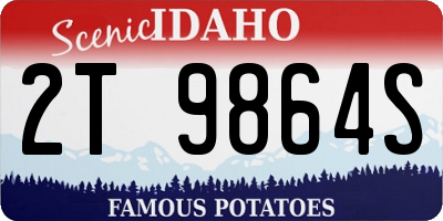 ID license plate 2T9864S