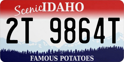 ID license plate 2T9864T