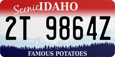 ID license plate 2T9864Z