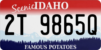 ID license plate 2T9865Q