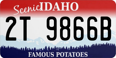 ID license plate 2T9866B