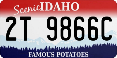 ID license plate 2T9866C