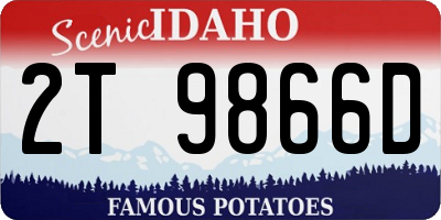 ID license plate 2T9866D