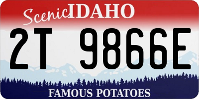 ID license plate 2T9866E