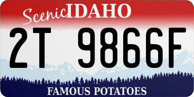 ID license plate 2T9866F