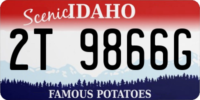 ID license plate 2T9866G