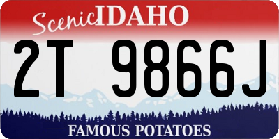 ID license plate 2T9866J