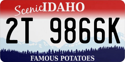 ID license plate 2T9866K