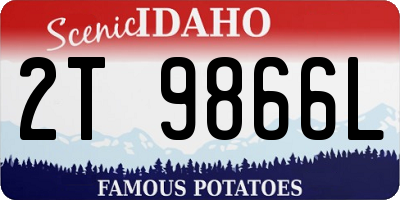 ID license plate 2T9866L