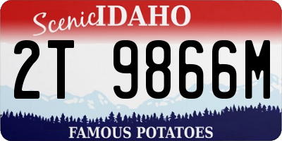 ID license plate 2T9866M