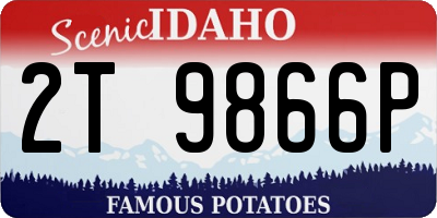 ID license plate 2T9866P