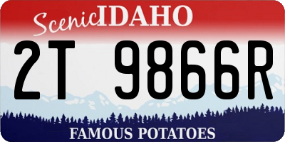 ID license plate 2T9866R