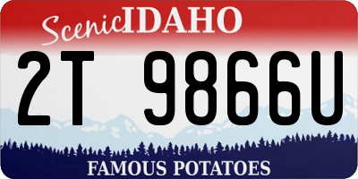 ID license plate 2T9866U